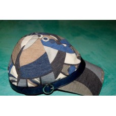 Emilio Pucci Baseball Cap  Light Weight Wool Knit  Muted Blues   NWOT  Size II  eb-56726534